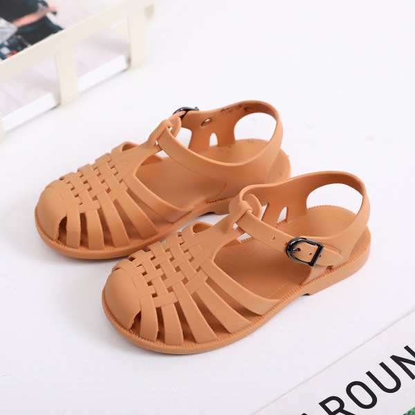 Girls Jelly Sandals With Assorted Colors, Boys & Girls Non-flip Soft Shoes, Solid Color Footwear