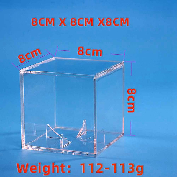 4 stk. Baseball Display Case, UV-bestandig Akryl Displaybokse, Klar Display Case til Baseball Bold