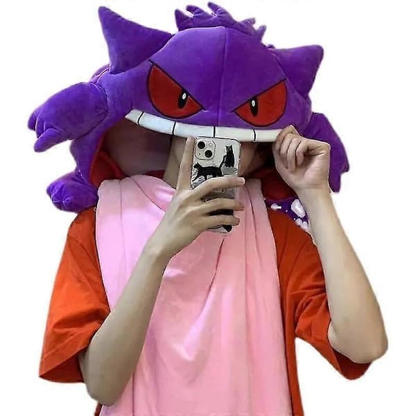 Tegneserie Gengar Tung Sovende Klapp Søvnpute, Dobbel Bruk Nap Pledd