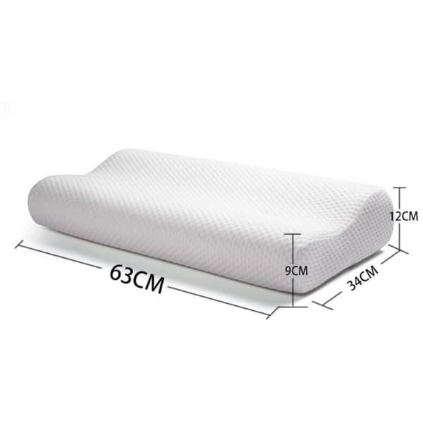 Ergonomisk Memory Foam-kudde, Nackkudde, Kudde med Allergivänligt Tvättbart Överdrag, 63x34