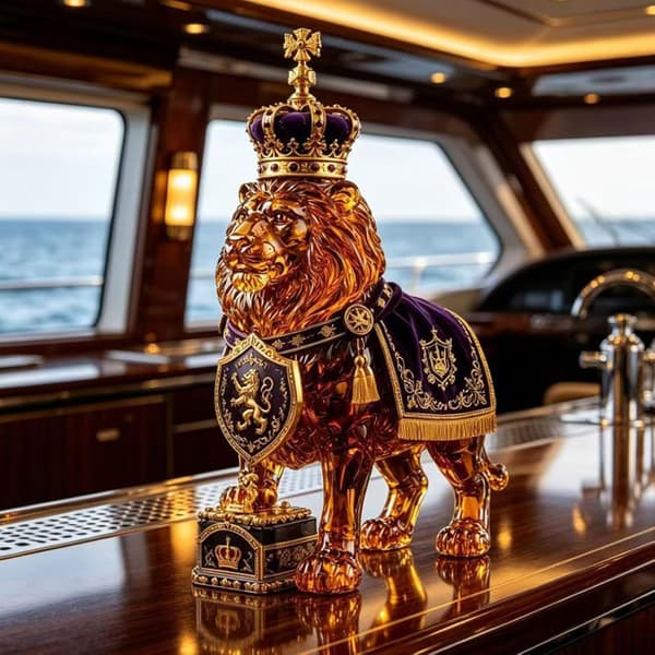 87:e kungliga lejonwhiskykaraffen, 3D-krona flaskformad bardekoration