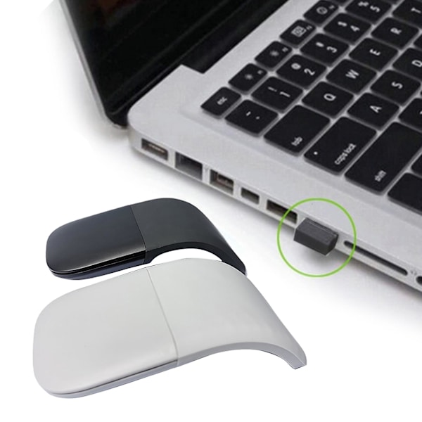 2,4 GHz Arc Optisk Mus til Touch Modtager Velegnet til PC Bærbar til Macbook