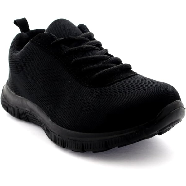 Womens Mesh Running Trainers Athletic Walk Gym Shoes Sport Run Black 41