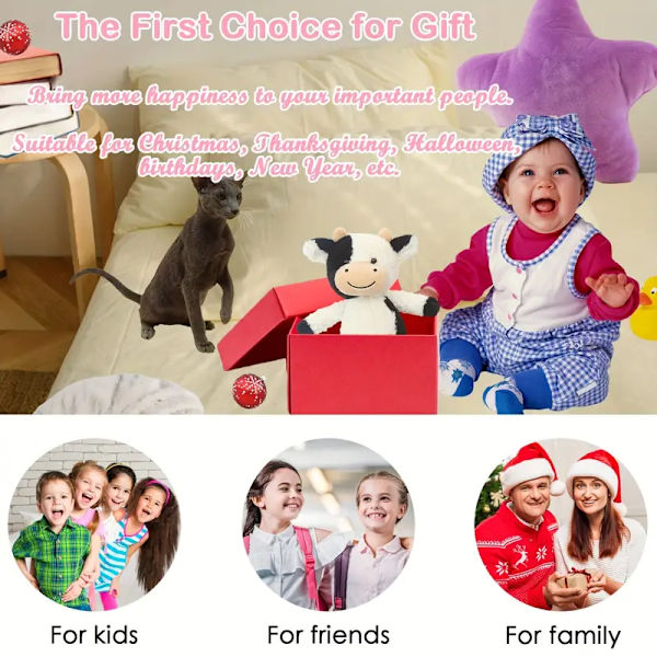 11,8\" Ko gosedjur Kawaii ko plysch gosedjur Present till flickor pojkar
