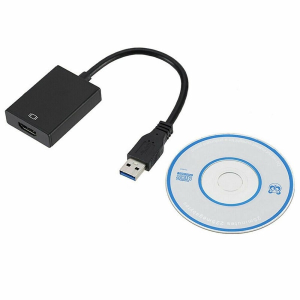 Hd 1080p USB 3.0 till HDMI Videokabeladapter för PC Laptop HDTV LCD TV Konverterare