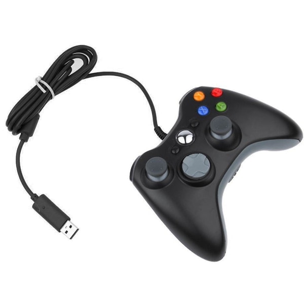 Trådbunden USB-handkontroll för Xbox 360 Videospel Joystick för Xbox 360 Handkontroll Svart