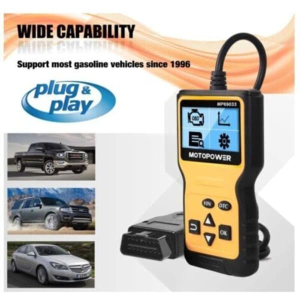 MP69033 OBD-II skanner kodeskanner motorfeilkode diagnostisk leser motorkodeleser for O2-sensor