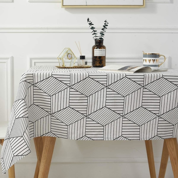 Fyrkantig bordsduk i geometrisk stil Dammtät cover (90 X 90 cm)