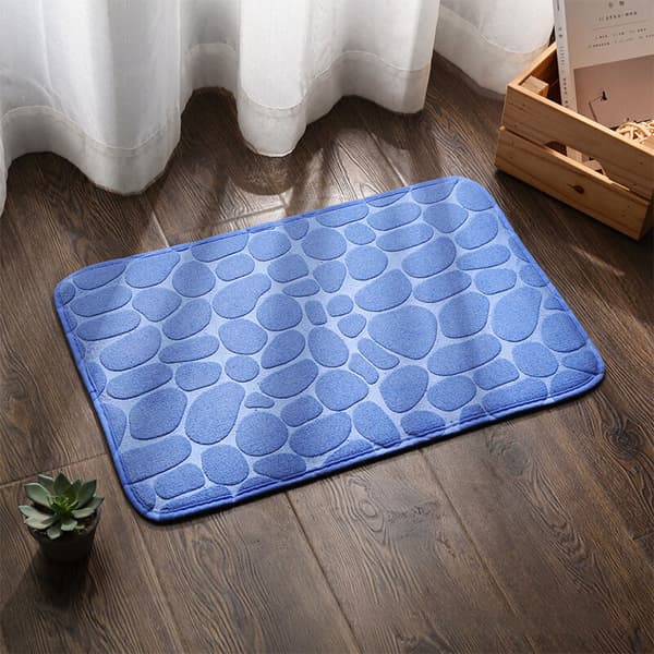 Halkfria avlastningsmattor 60x40 - Memory Foam - Stenmönster