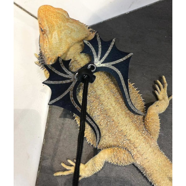 Bearded Dragon Lizard Leash Harness - 3 Size Pack Dinosaur Wing Lizard Sele koppel för Bearded Dragon Lizard Reptiler