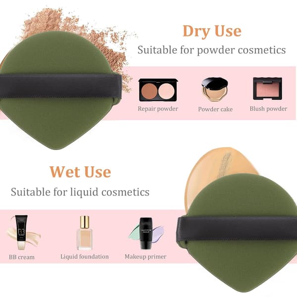 7 stk. Dobbeltsidet Makeupsvamp uden latex
