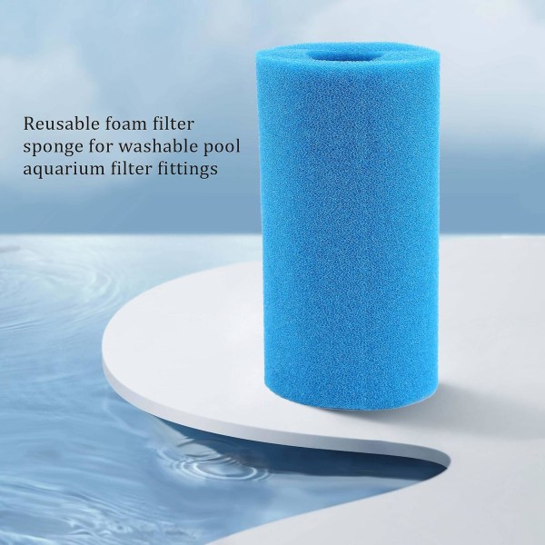 6 stk Skumfiltersvamp til Intex Type A Genanvendelig vaskbar swimmingpool akvariefiltertilbehør