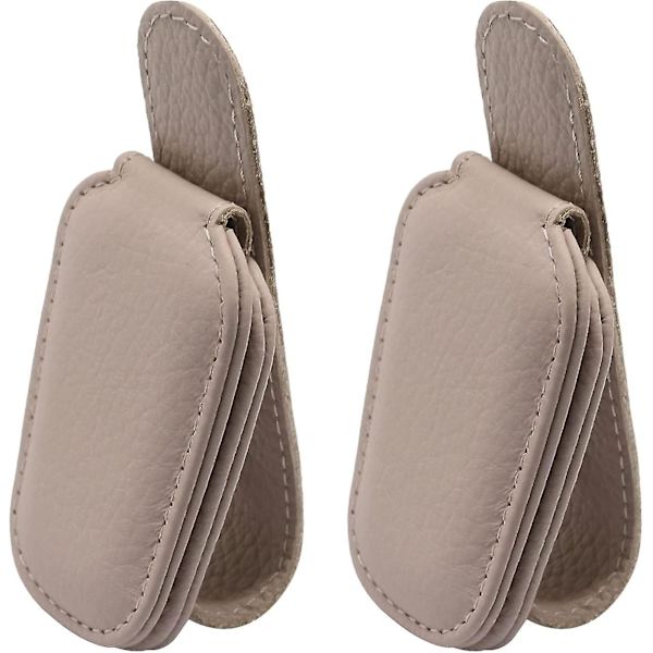 Aurinkolasikoteline Auton Aurinkosuojaan, Magneettinen Auton Aurinkolasikoteline Auton Aurinkosuojan Järjestäjät Ja Säilytystarvikkeet (Beige)
