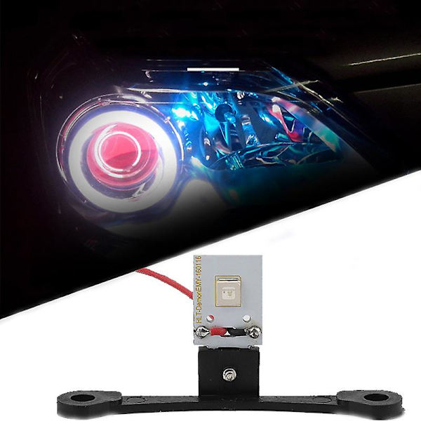 2 kpl 12V 5W LED-auton paholaisen silmät ajovalot Auton muotoilu DIY jälkiasennus DRL-projektori linssilamppu Auton ulkopuolen koriste-tarvikkeet