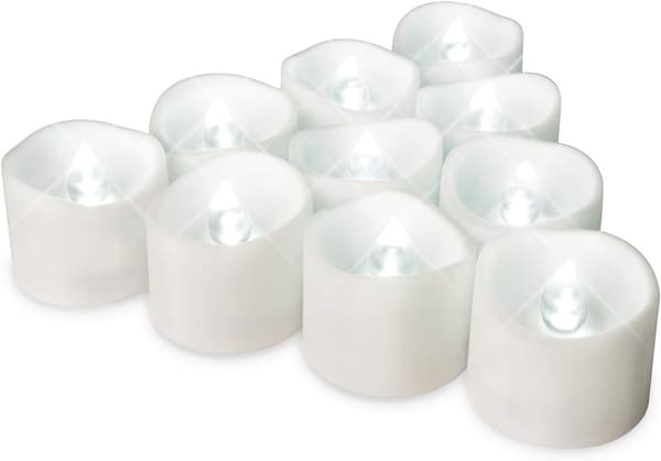 12-pack elektroniska ljus * tidsinställd kallvit blixt