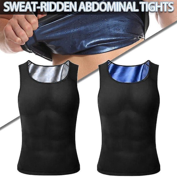 Gynecomastia Compress Tank Top Mænd Slankende Body Shaper Vest Sweat Sauna