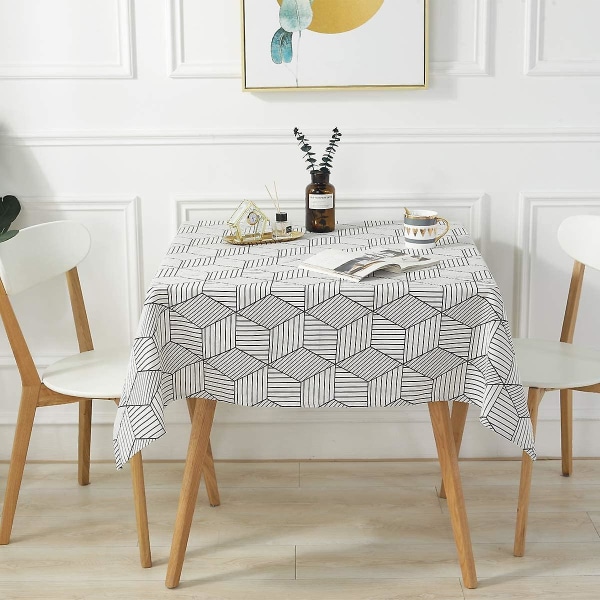 Fyrkantig bordsduk i geometrisk stil Dammtät cover (90 X 90 cm)