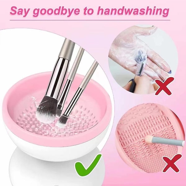 Elektrisk Makeup Brush Cleaner Automatisk Makeup Brush Rensemaskine Bærbar kosmetisk børste