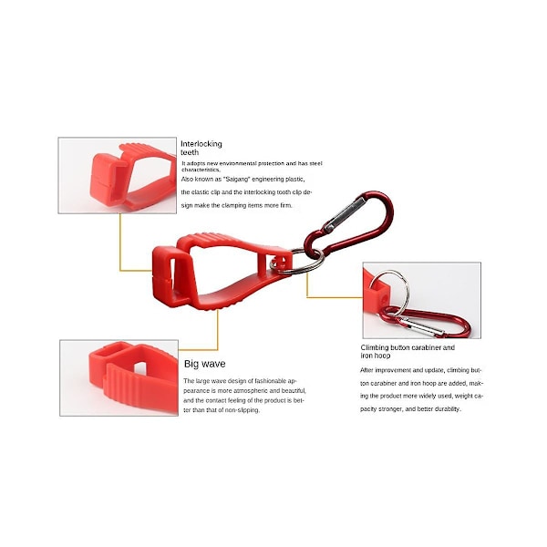 10 stk. Multifunktionelle Handske Klips Hanger Arbejds Klips Arbejds Handsker Sikkerhedsklips Udendørs Handske Klips