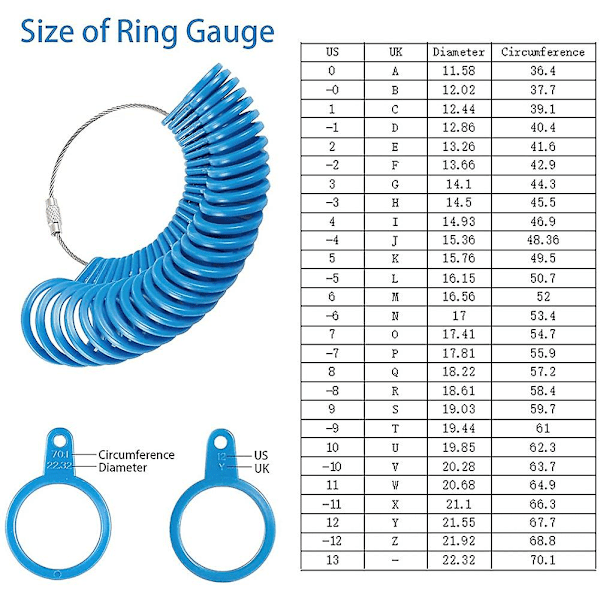 Ringstorleksmätare Set, Ringmandrel Ringstorleksmätare, Ringstorleksstav Och Ringmätare För F