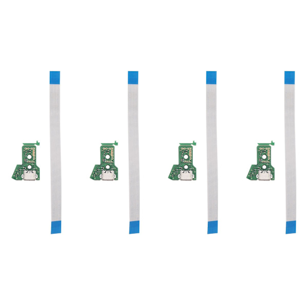 4x PS4-ohjaimelle - USB-latausliitäntäpiirilevy -040 12-nastainen kaapeliportti