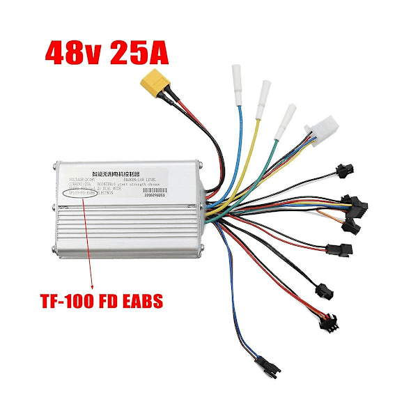 48v 25a Elektrisk Scooter Kontroller Dashbordsett Med Tf-100 Display+bryterknapp For Elektrisk Scooter