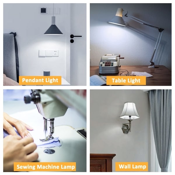 5W LED Symaskin Pære B15d 220-240V Kald Hvit 2 stk