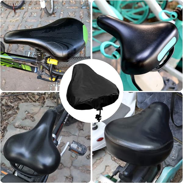 2-pack vattentäta sadelskydd med dragsko / Cykelsadel regnskydd, svart