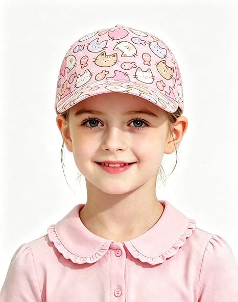 Baseballcaps for små jenter Søt truckerhatt for barn Rosa solhatt