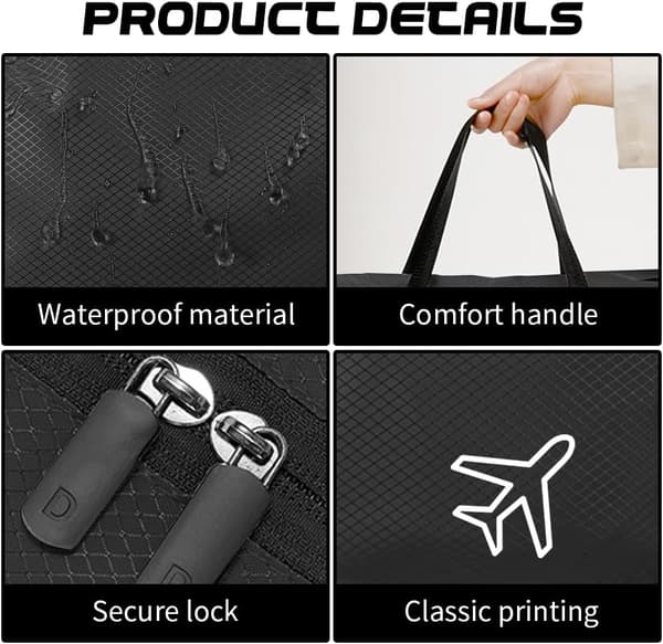 Foldbar rejsetaske til håndbagage under sædet til mænd og kvinder