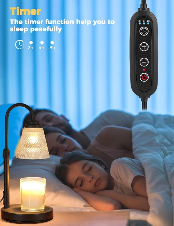 Stearinlysvarmerlampe med timer Hjemmeinnredning Bursdagsgaver til kvinner mor henne