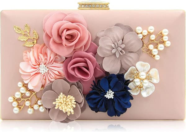Brude Bryllup Clutch Tasker, Blomsterdesign, Brud, Fest