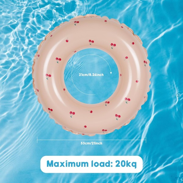 Svømmering, oppustelig svømmering, svømmeringe 20\", oppustelige pool floats til børn, poollegetøj til poolpartydekorationer, oppustelige poolringe C