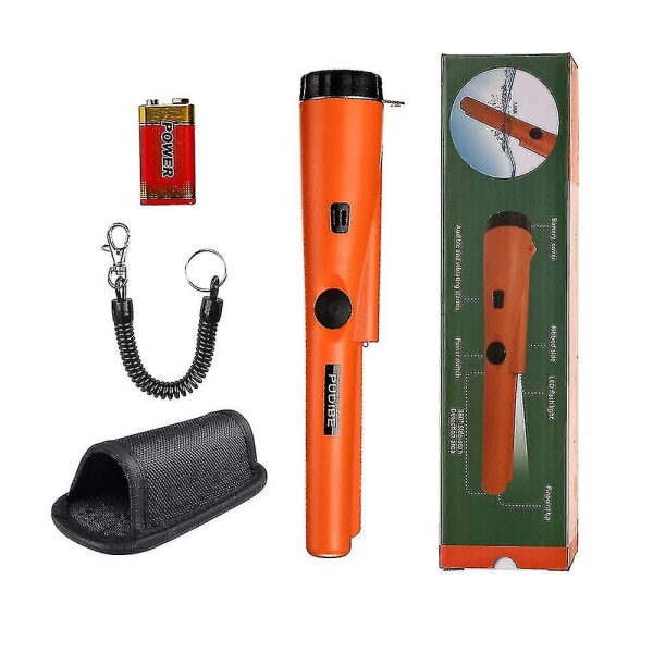 Vandafvisende Metaldetektor Pinpointer Inkluderer Et 9V Batteri, 360search [Gratis Forsendelse]