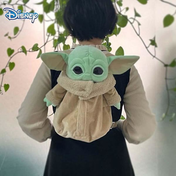 Disney Star Wars Baby Yoda Plyschryggsäck Söt Actionfigurer Anime Fylld Väska Kawaii Cartoon Skolväska Present Till Barn