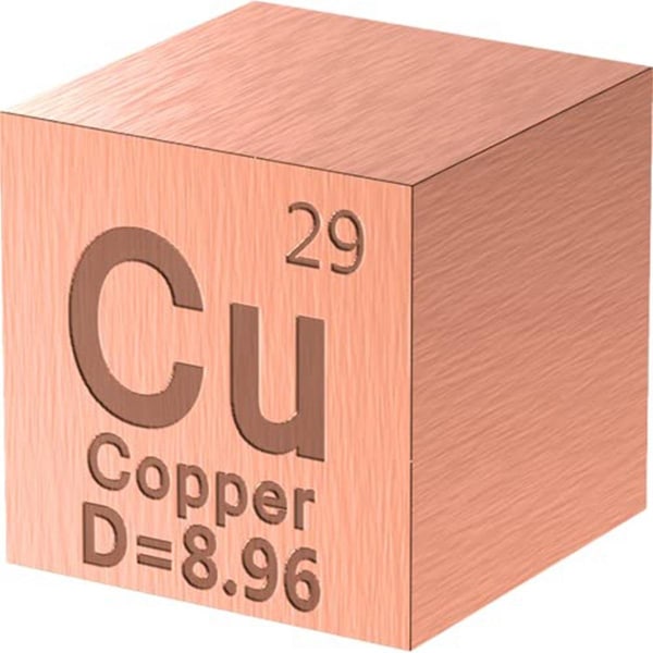 10 styks metalelementer-terninger - Densitet-kubesæt til en periodisk samling af elementer - (0,39 tommer/10 mm)