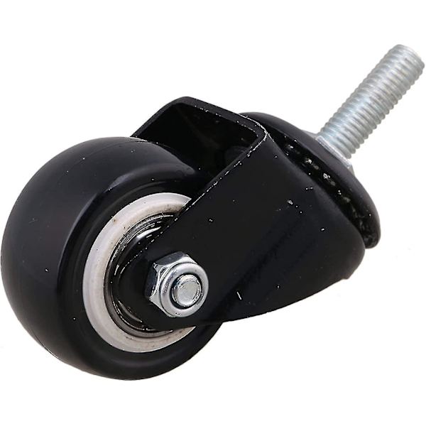 4 st tunga 240 kg M8x25 mm PU svängbara länkhjul möbelvagn