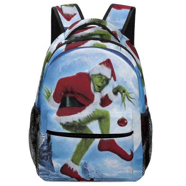 Kid Grinch School Backpack Bookbag Daypack School Bag for Teens Boys GirlsxsSJB1591