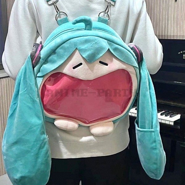 Kawaii Anime Hatsune Miku Cosplay Plysch Ryggsäck Ita Bag Dam Väska Shool Student Herr Sammet Axelväska Girl Present