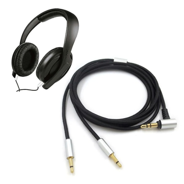 Passer for Sennheiser HD202 HD477 HD497 hodetelefon lydkabel 3.5mm til 2.5mm erstatningskabel med innstillingsfunksjon standardversjon