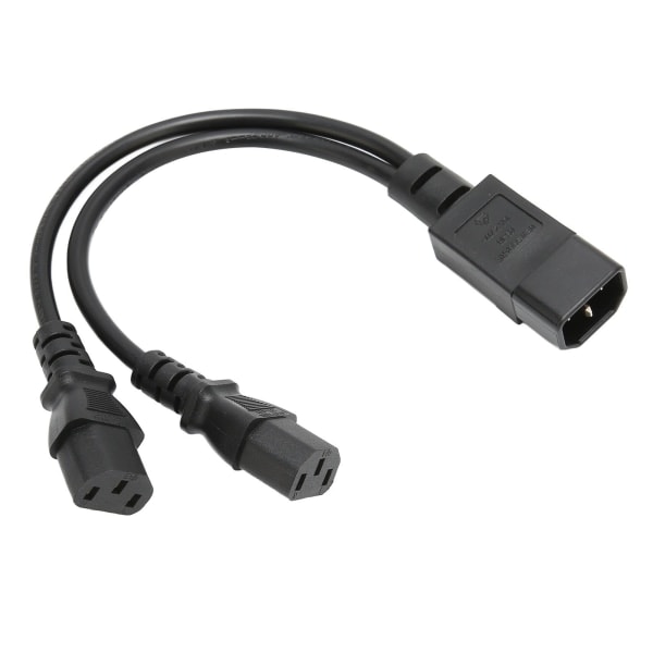 IEC320 C14 till 2 x C13 Hona Y Typ Strömkabel 1 In 2 Ut 2500W 10A 250V LCD Skärm Strömkabel Förlängningssladd