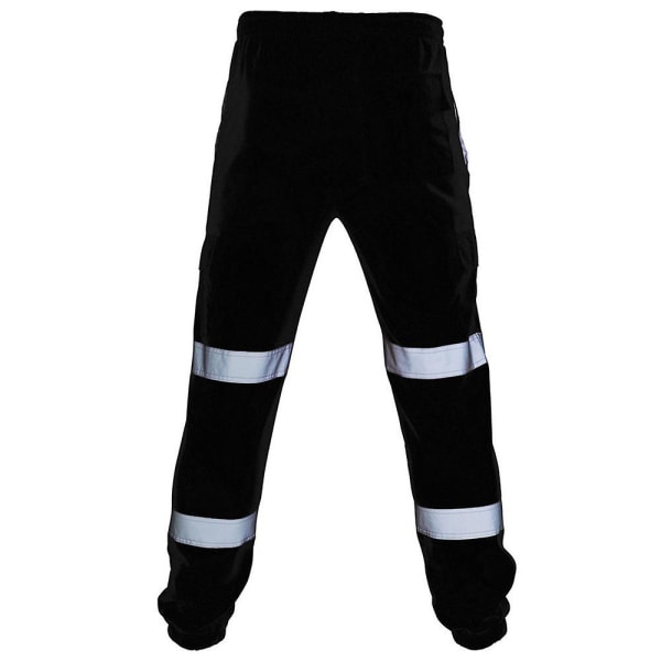 Lange bukser med snøring for menn med bukser med flere lommer Black XL