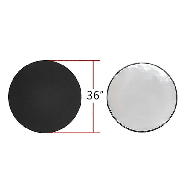 Eldfast Mat Värmebeständig Eldfast Rund Eldstad Matta för Utomhusbruk Silver 36 inches