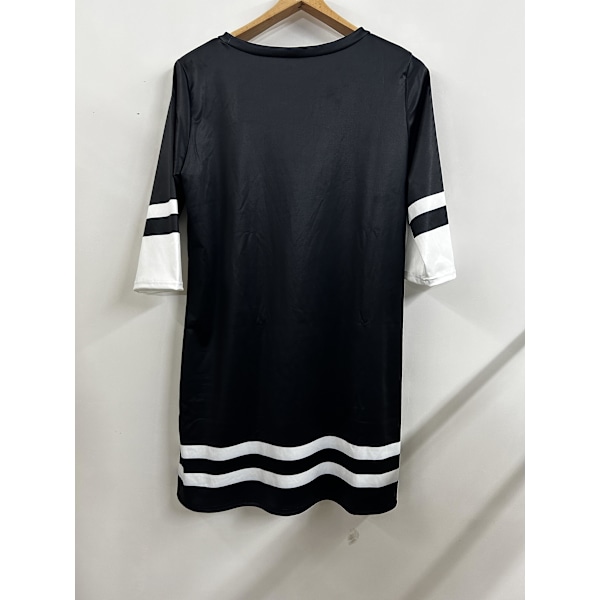 Plus Size Julklänning Dam Plus Söt Rensa Print Tre Fjärdedels Ärm Rund Hals Lätt