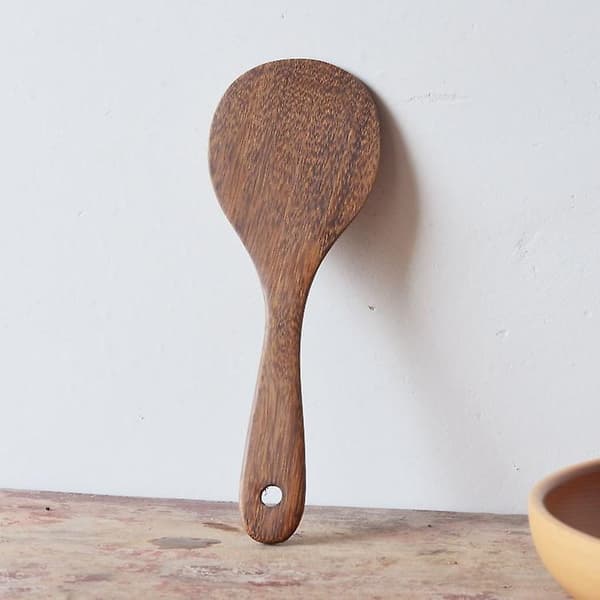 Teak tresleiv, naturlig heltre risleiv, tre rispadle, 2 stk