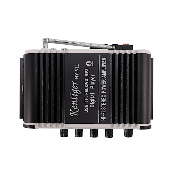 Kentiger - V11 Bluetooth-forsterker 2-kanals Super Bass Lydforsterker Med Fjernkontroll Tf U (haoyi