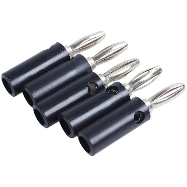 2024 4mm 10 stk Bananplugger og 10 stk Banansokker (svart og rød) Jack-kontakter