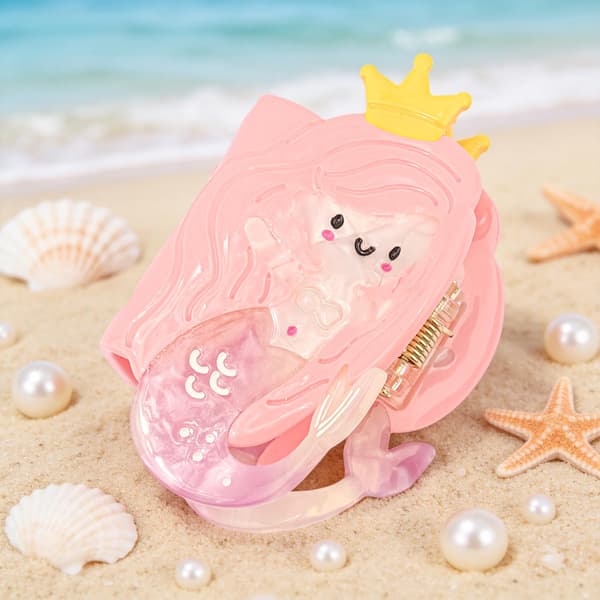 Mermaid Söpöt Hiusklipsit Kesärantahiustarvikkeet Naisille, Vaaleanpunainen