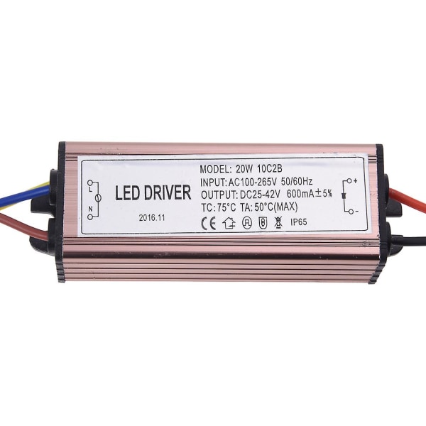 20W LED Driver Strømforsyning Konstant Strøm Driver Vandafvisende Transformer
