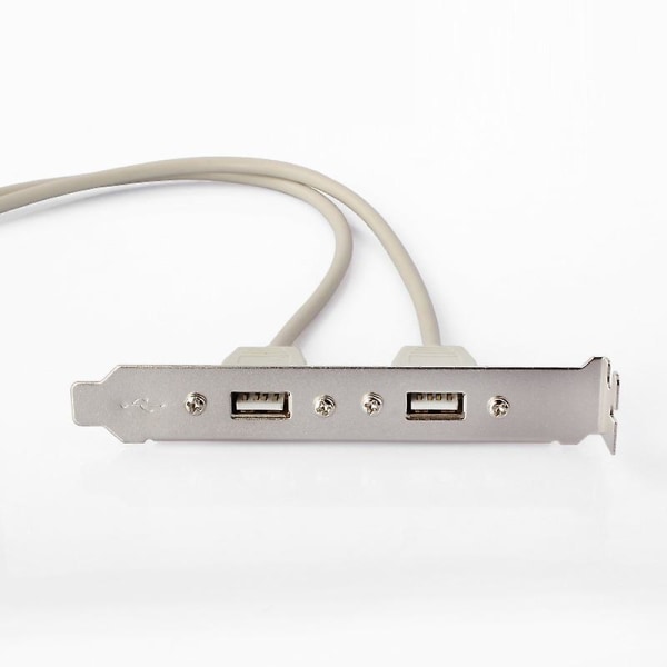 2-porttinen USB 2.0 takapaneelin laajennusteline emolevyn USB -otsikkoon